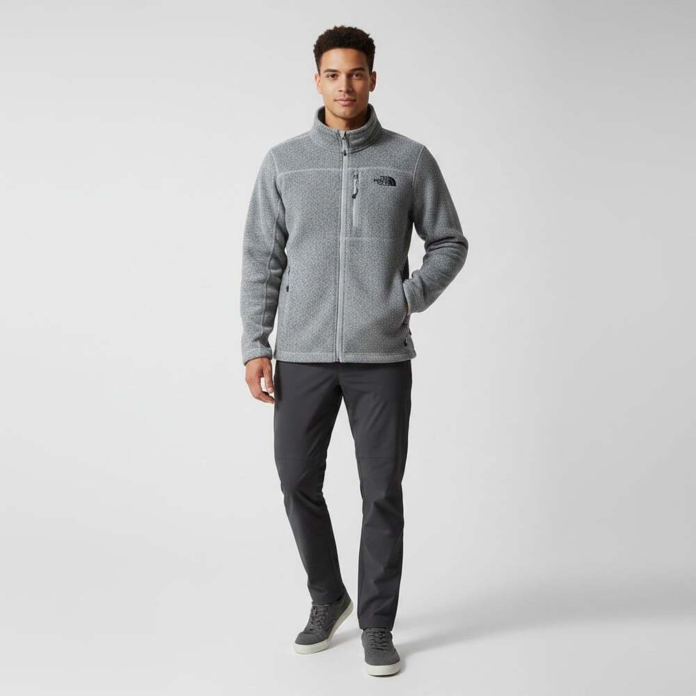 North Face Gordon Lyon Sweater Fleece Full Zip Jacket Mens M Gray NWT Microsoft